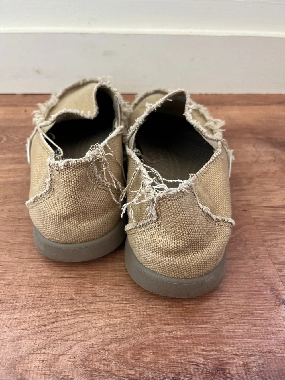 CROCS Kids Tan Slip-On Canvas Shoes